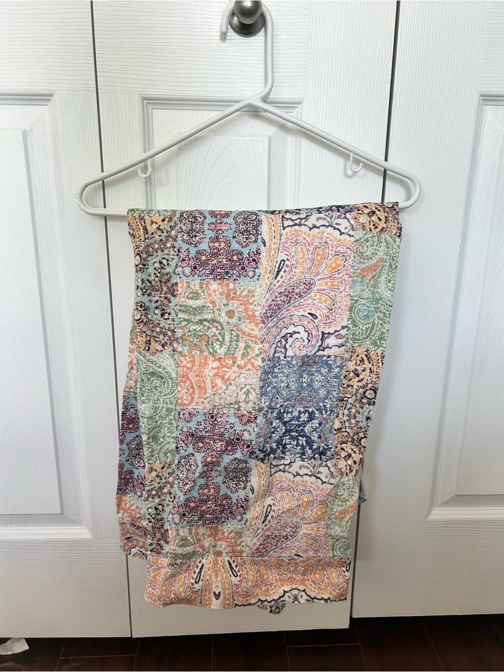 Rachel Zoe Wide-Leg Pants in Multicolor Paisley Patchwork